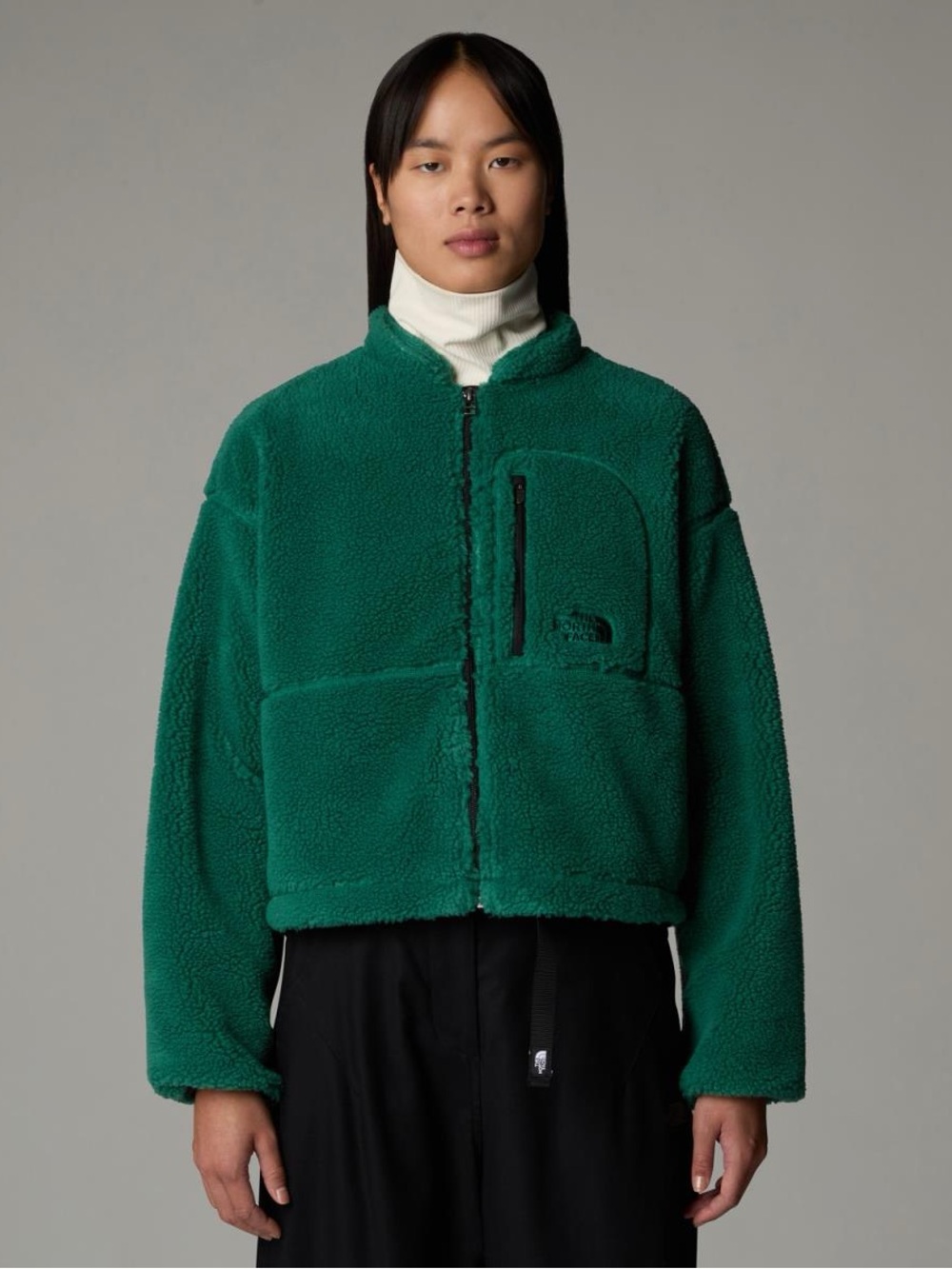 The North Face Women's Forest Green Teddy Sherpa Jacket
